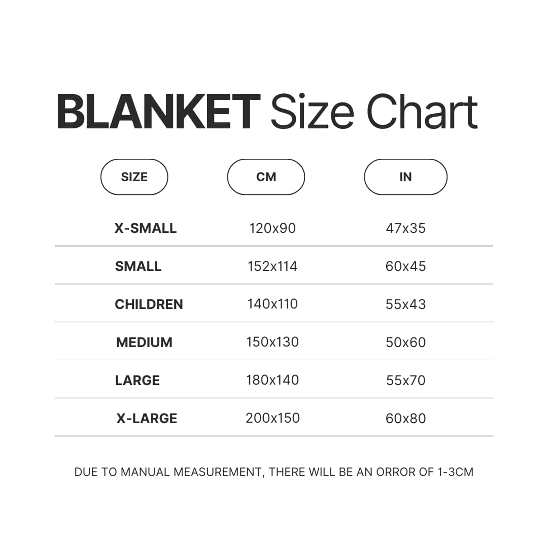 Blanket Size Chart - Lewis Hamilton Store