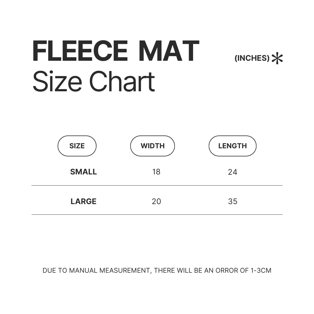 Fleece Mat Size Chart - Lewis Hamilton Store