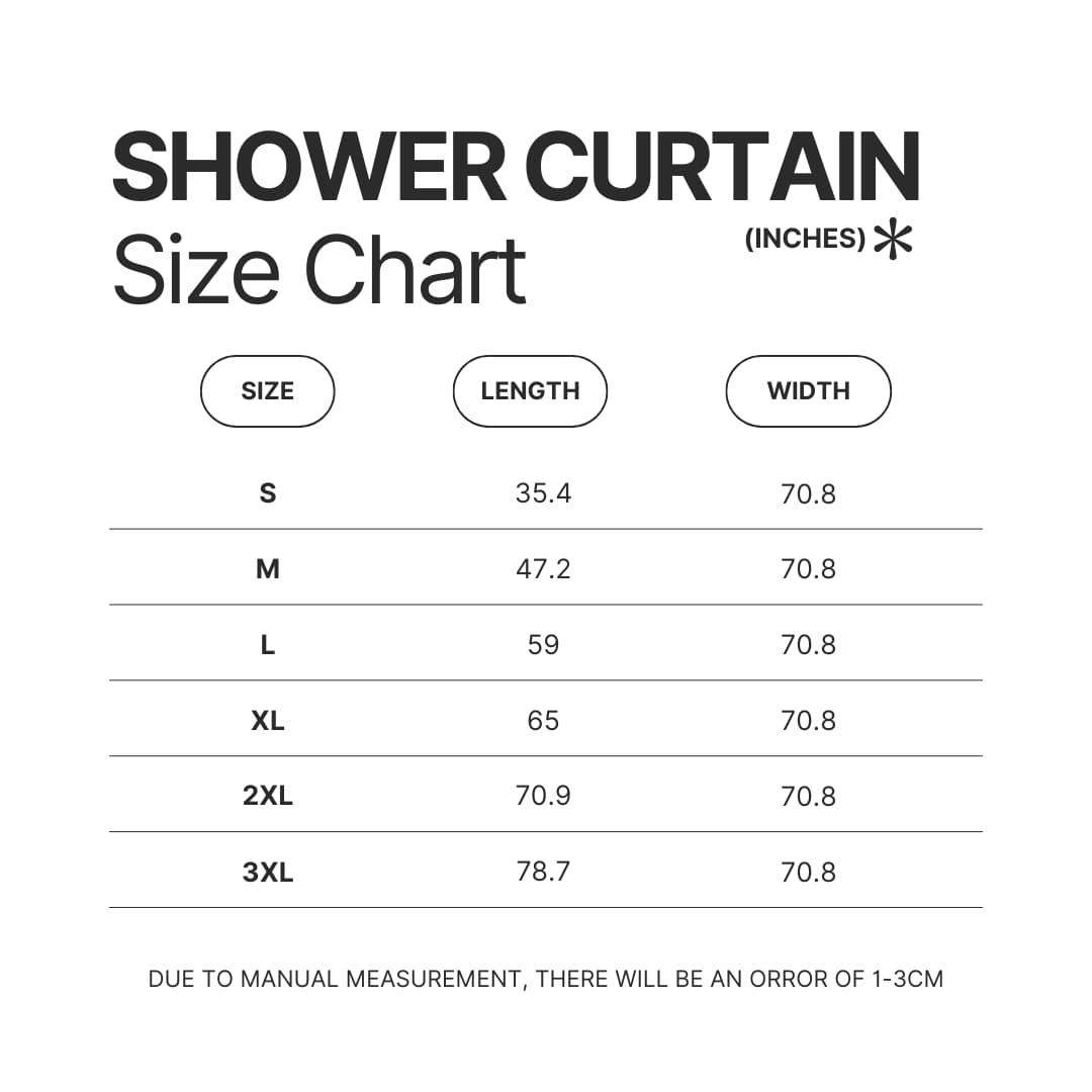 Shower Curtain Size Chart - Lewis Hamilton Store