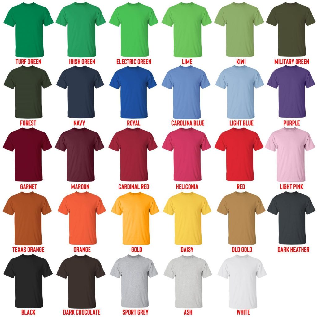 t shirt color chart - Lewis Hamilton Store